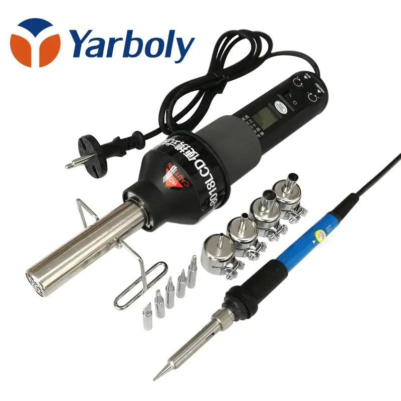 

Soldering Station 8018 450W LCD Display Temperature Adjustable Soldering Rework Station Hot Air Gun For IC SMD Desoldering