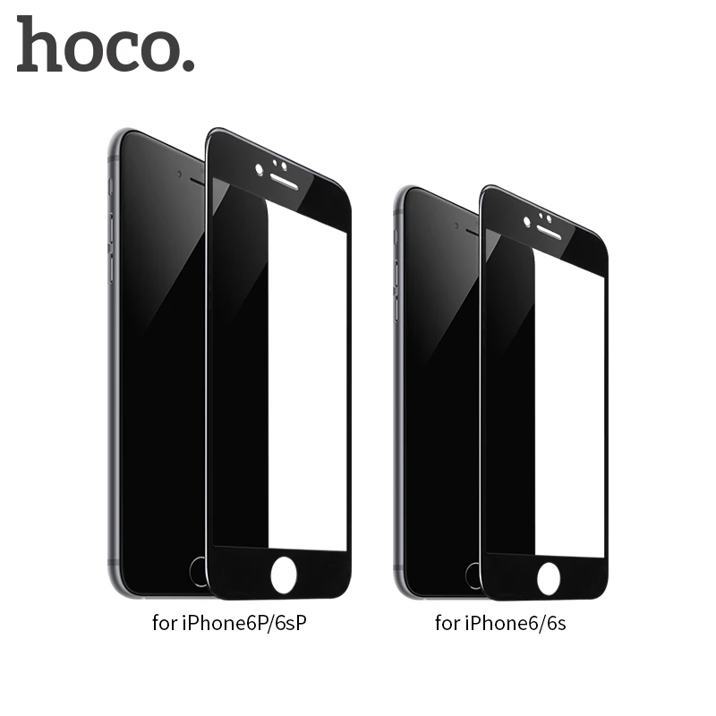 Hoco для Apple iPhone 6 6S PLUS 3D закаленное стекло плёнка 9H протектор экрана защитное стекло полное покрытие для сенсорного экрана Защита на весь экран на Айфон 6 3Д стекло для айфона 6 6S плюс