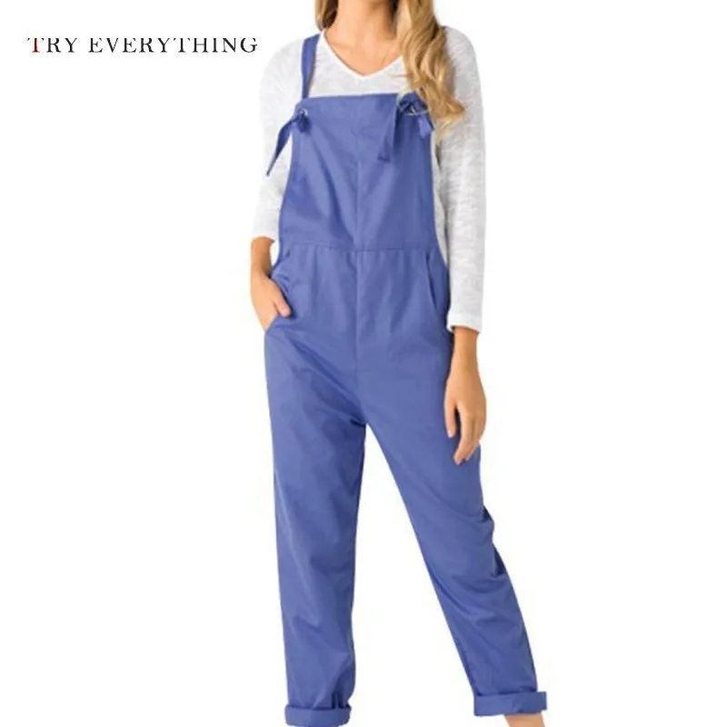 

Pink Rompers Womens Jumpsuit Summer 2019 Blue Casual Jumpsuit Trousers Female Pockets Sleeveless Cotton Jumpsuit Overalls Women