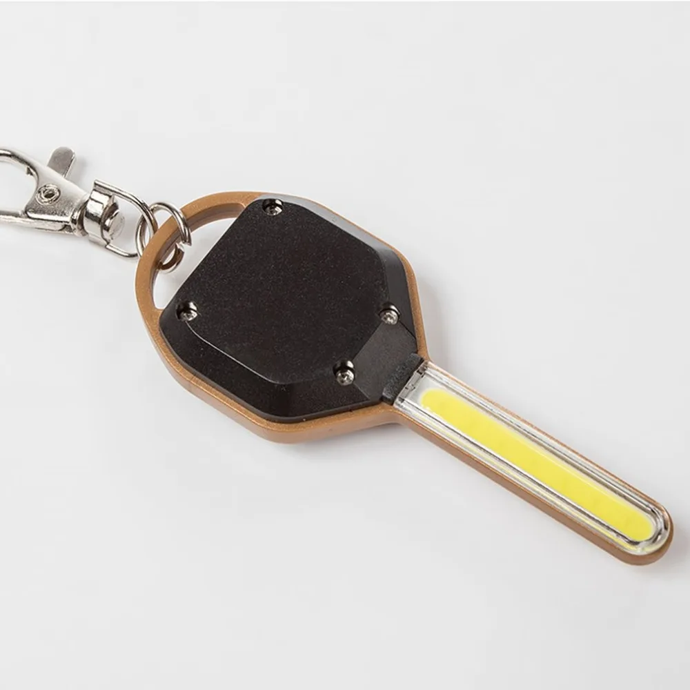 

Mini ABS LED Flashlight Light Mini Key Shape Key Chain Ring Keychain Lamp Torch Emergency Camping Light