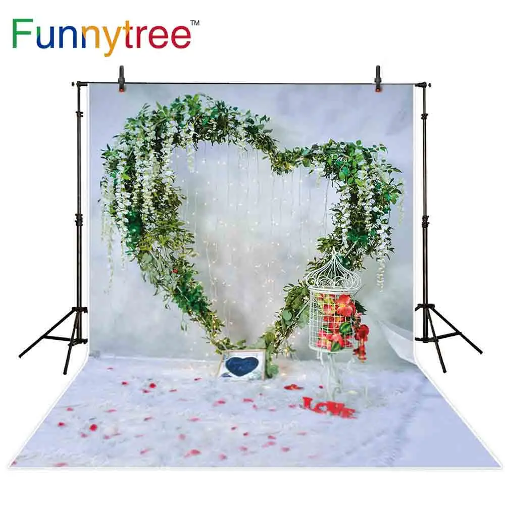 Фоны funnytree для фотостудии в помещении сцена растения сердце свадебное украшение