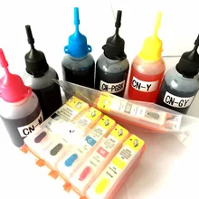 6 цветов PGI-520 CLI-521 набор для наполнения чернил для принтера Canon PIXMA MP980 MP990 принтеры PGBK BK C M Y GY