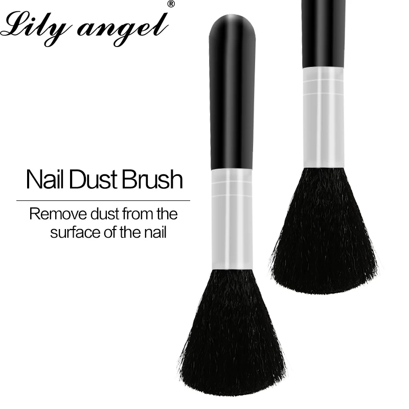 Lily angel 1pc Nail Brushes Black Soft Nail Glitter Dust Powder UV Gel