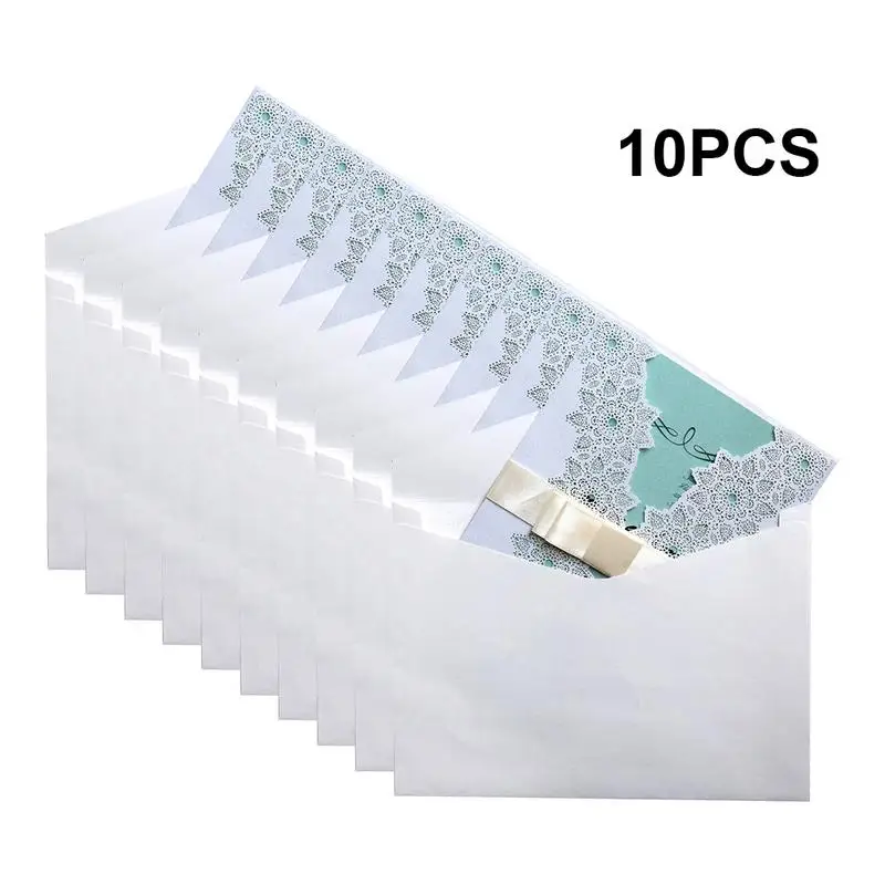  10PCS Elegant Delicate Carved Lace Wedding Anniversary Party Invitations Cards With Bowknots Weddin - 32945691029