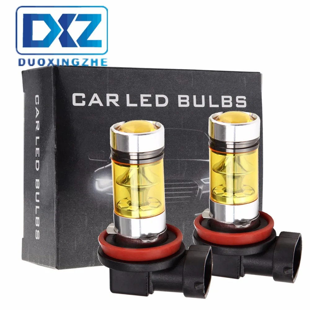 

2Pcs 4300K Yellow H8 H11 HB4 9006 HB3 9005 H10 Car Led Fog Lights Bulb 1000LM Driving Daytime Running Lamp Auto Led Light 12V24V
