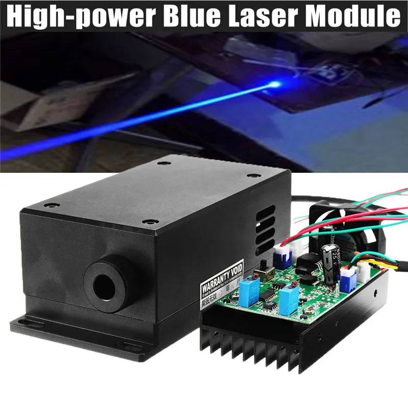 

17W High Power Laser Head Engraving Module Adjustable Focal 450/445nm 17000mw Blue Laser Module DIY Wood Metal Engraving Machine