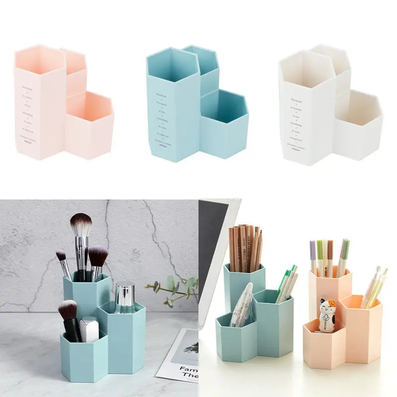 

2019 Practical Hexagonal Storage Box Multipurpose Make-up Brush Storage Box Make-up Holder For Pen Organiser Holder Hot Sale