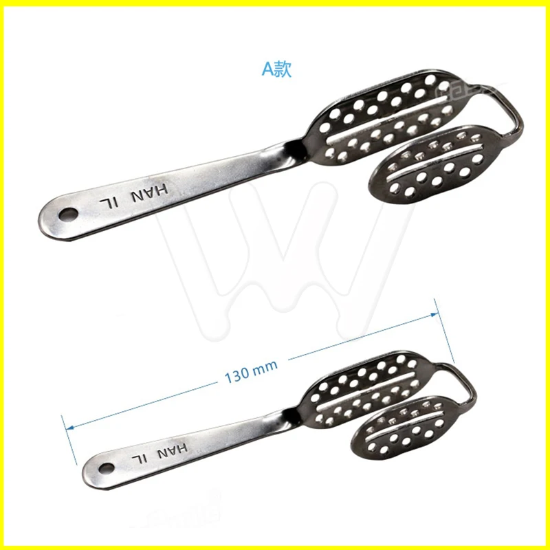 1PC Dental trays stainless steel bite impression trays With without hole (1)