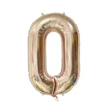 30 inches big balloons of aluminum film Arab gold silver Numbers 0-9 birthday party scene decoration supplies