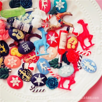 

30/60/100 Slime Charms Merry Christmas Series Resin Flatback Slime Accessories Beads Making Supplies For DIY Scrapbooking Crafts