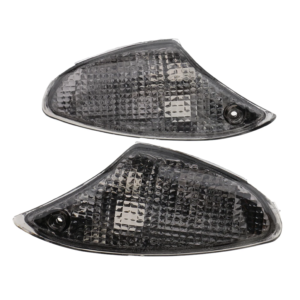2pcs Front Turn Signal Light Lens Clear Blinker Cover for BMW K1200S K1300S Smoke