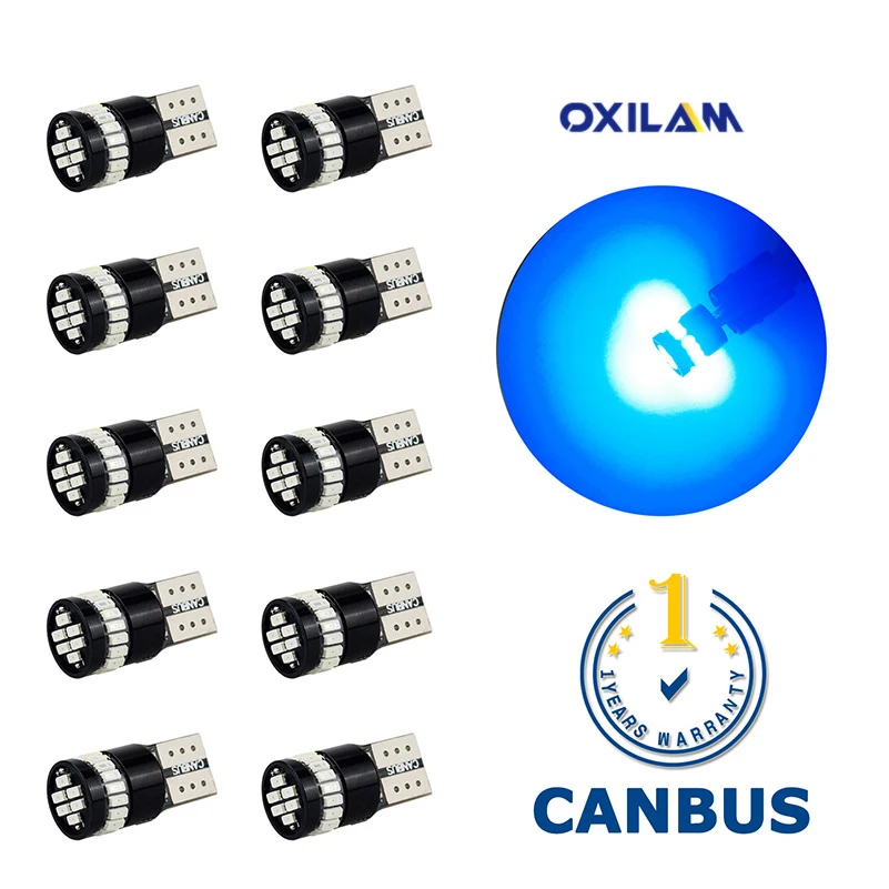 

10x T10 W5W LED Bulbs 168 194 LED Car Clearance Light For Ford Focus 1 2 3 Fiesta Fusion Kuga Mondeo 4 MK4 Transit Mustang C-Max