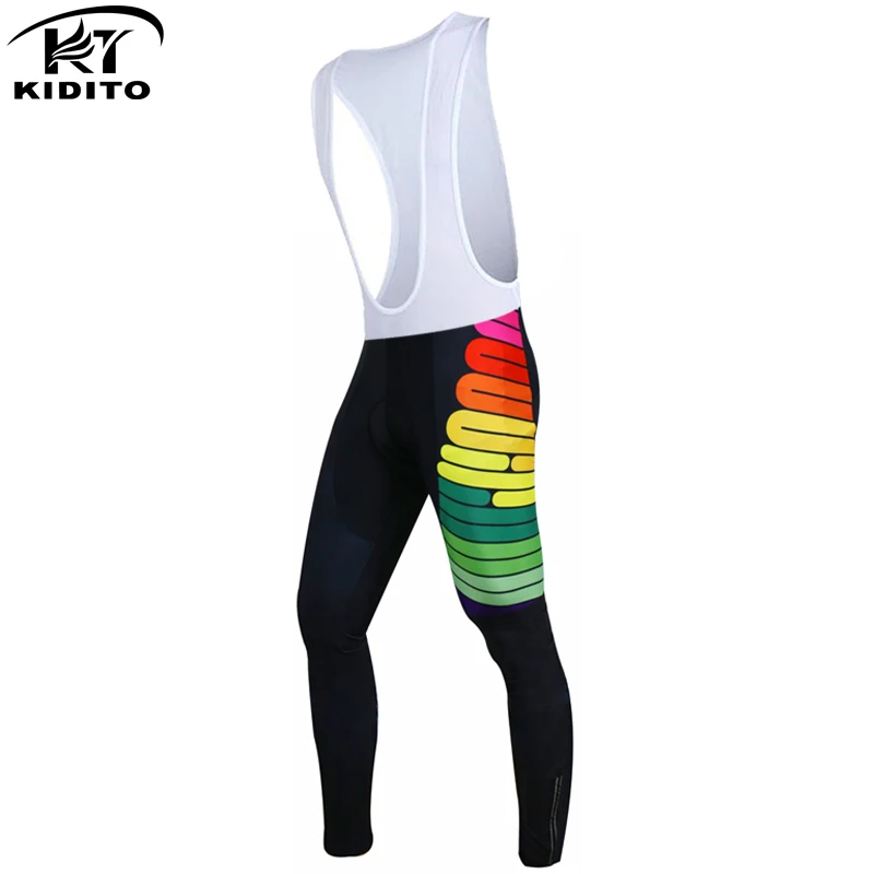 

KIDITOKT 2019 Pro Shockproof Cycling Bib Pants Mountain Bicycle Tights 100% Lycra MTB Bike Trousers With Coolmax 3D Gel Pad
