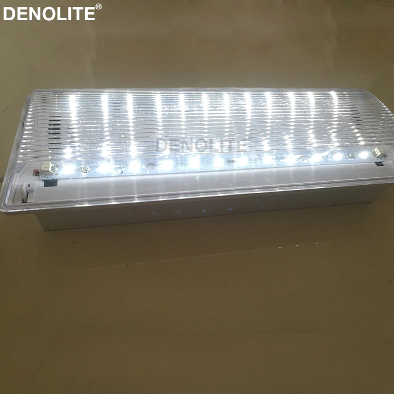 DENOLITE 10PCS Back-up Настенный/потолочный 3W светодиодный аварийный светильник неподдерживаемый литиевый аккумулятор светодиодный указатель выхода светильник