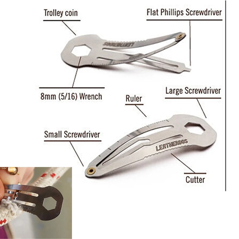 

Portable Multi Purpose Safety Credit Card Survival Knife Hairpin Hairclips Sports Barrettes Outdoor Hand Clips Tool