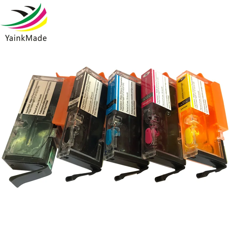 5PK PGI 550XL CLI 551XL edible Ink Cartridges PGI550 CLI551 refill for