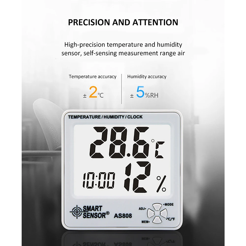 4 в 1 термометр гигрометрический календарь часы Цифровая метеостанция станция ЖК-тестер влажности Измеритель температуры C F блок выбираемый