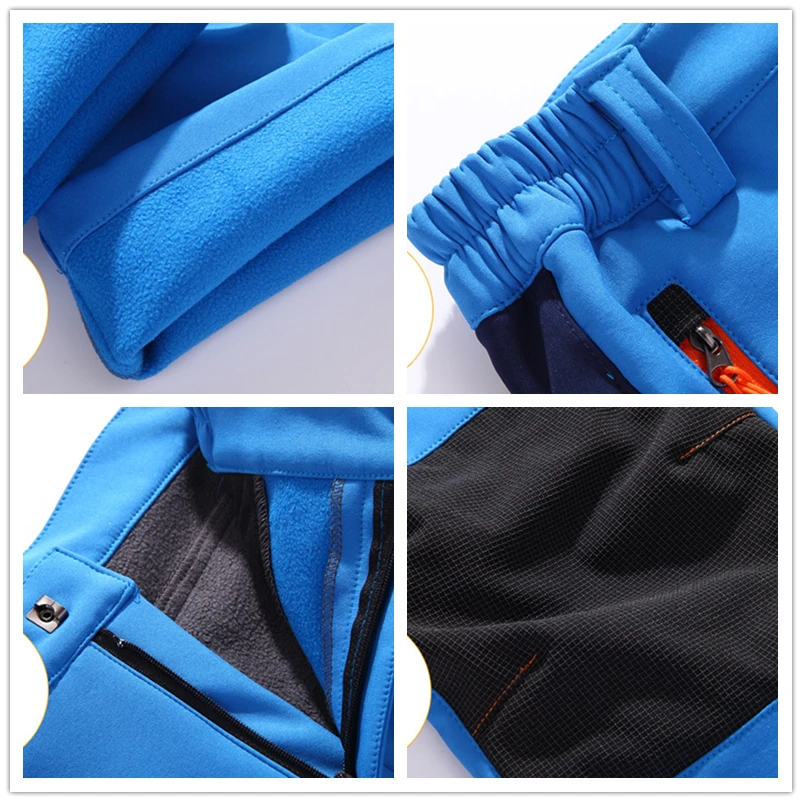 Aufdiazy niños de lana de las niñas Softshell pantalones para niños invierno cálido polainas juventud niños impermeable Trekking pantalones JT001