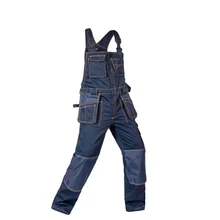 2018 Bib Overalls Men Work Coveralls Multi-Functional Pockets Repairman Strap Jumpsuits Pants Wear-Resistance Working Uniforms