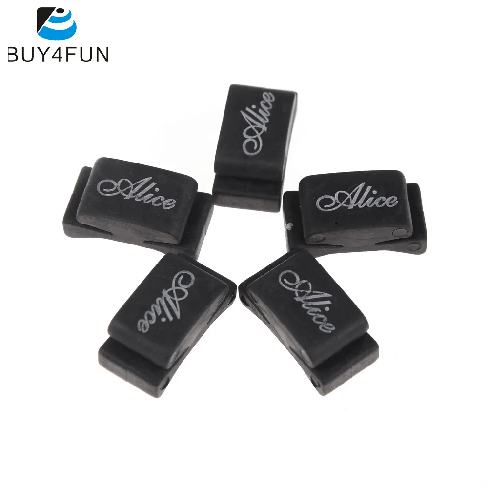 

5pcs Black Rubber Pick Holder Fix on Headstock for Guitar Bass Ukelele Durable Guitar Parts & Accessories