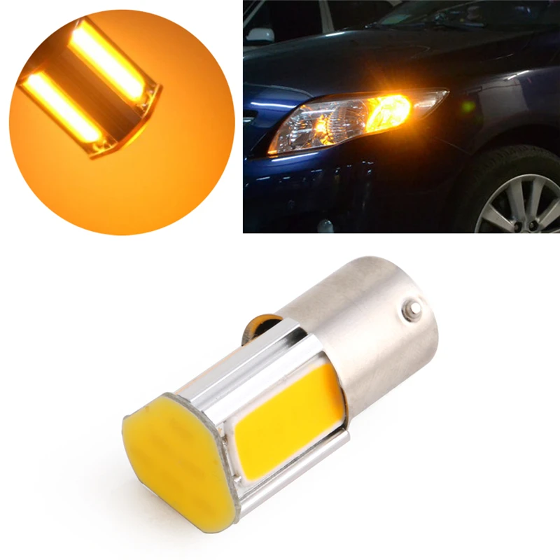 

BA15S 27 SMD LED 1156 PY Amber/Yellow Indicator Turn Signal Light Bulb Globe