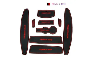 

For Peugeot 408 2010-13 Gate Slot Rubber Car Mat/Pad Non-Slip Free Shipping 3Colors 9PCS LHD