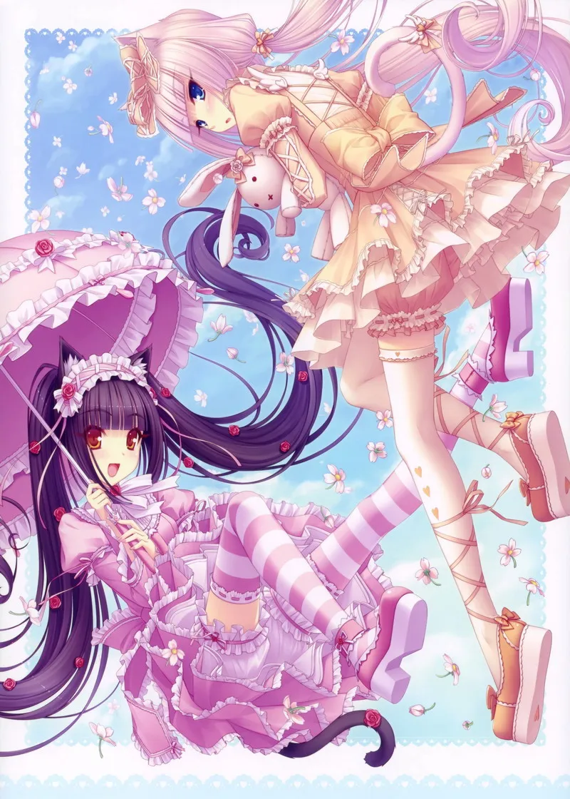 Домашний текстиль Nekopara Anime шоколад ваниль 150*210 см полиэстер односторонний