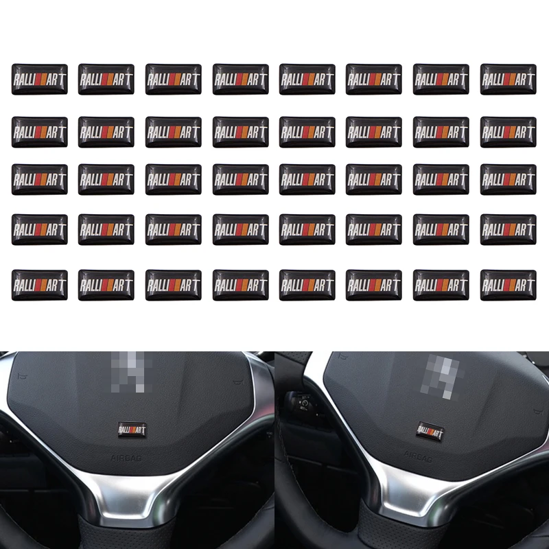 

40pc Car Styling car decoration sticker Car Emblem Badge Sticker For Mitsubishi Ralliart Lancer ASX Pajero Outlander Accessories