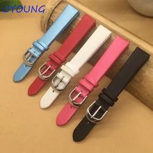 Qualité Filé la soie Véritable Bracelet En Cuir 14mm Dames Remplacement De Bracelet De Montre Pour Pebble Temps Rond Pour Femmes