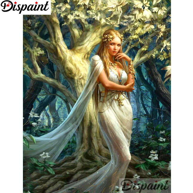 

Dispaint Full Square/Round Drill 5D DIY Diamond Painting "Cartoon beauty" 3D Embroidery Cross Stitch Home Decor Gift A12924