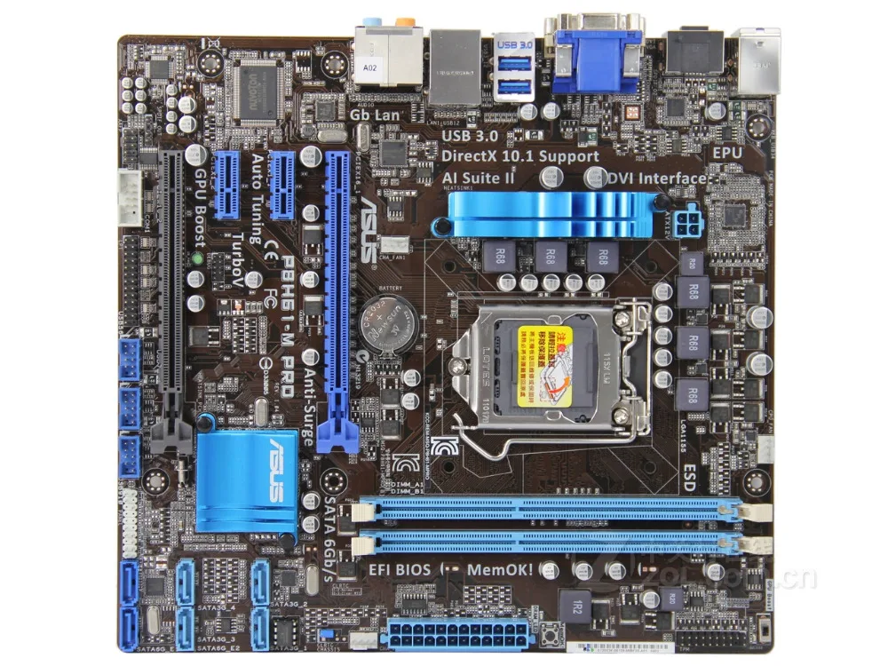 Б/у Материнская плата ASUS P8H61 M PRO LGA 1155 DDR3 USB2.0 US3.0 I3 I5 I7 16 Гб H61 оригинальная