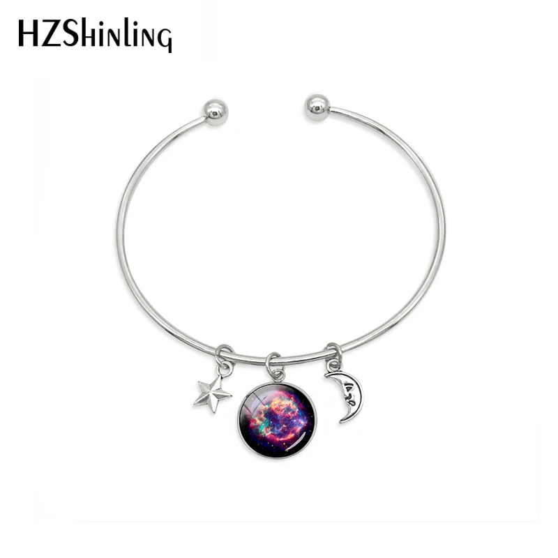 

2019 New Space Nebula Glass Cabochon Dome Astronomy Galaxy Hand Craft Jewelry Nebula Galaxy Space Bracelets Jewelry