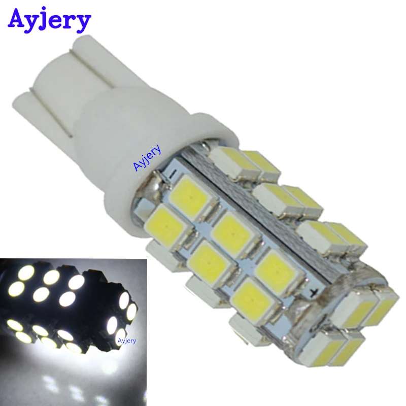 Прямая поставка с завода! 300 шт. белые светодиодсветодиодный лампы T10 1206 28 SMD 194 168 W5W
