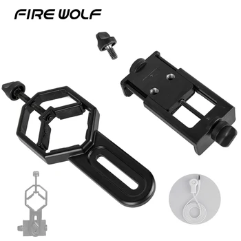 

FIRE WOLF Universal Cell Phone Adapter Mount- Compatible With Binocular Monocular Spotting Scope Telescope And Microscope Adapte