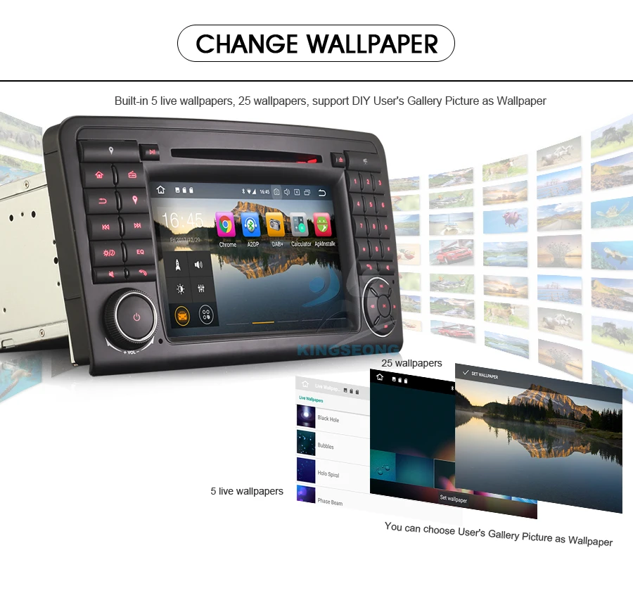 Clearance 7"Android 8.0 Head Unit GPS Navi Wifi MP3 Player DAB+ Radio DTV-IN Car DVD player for Mercedes Benz ML-Class W164 ML330 ML350 9