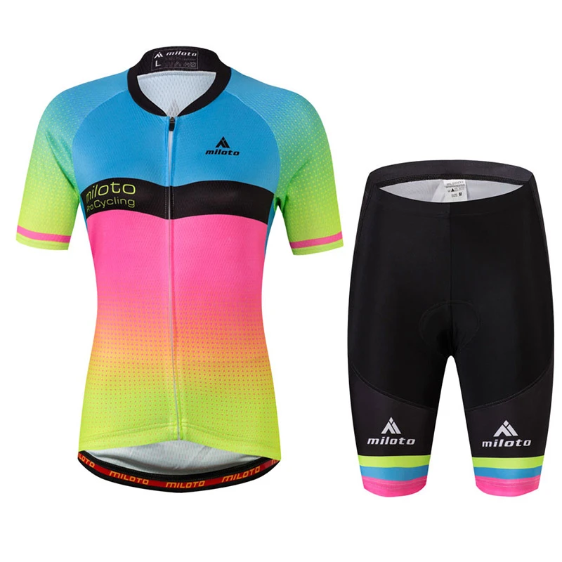 Maillot de Ciclismo fluorescente para mujer, pantalones cortos de babero, Jerseys de manga corta para carretera, de Ciclismo|cycling jersey bib shorts|jersey bib shortsbib ciclismo - AliExpress