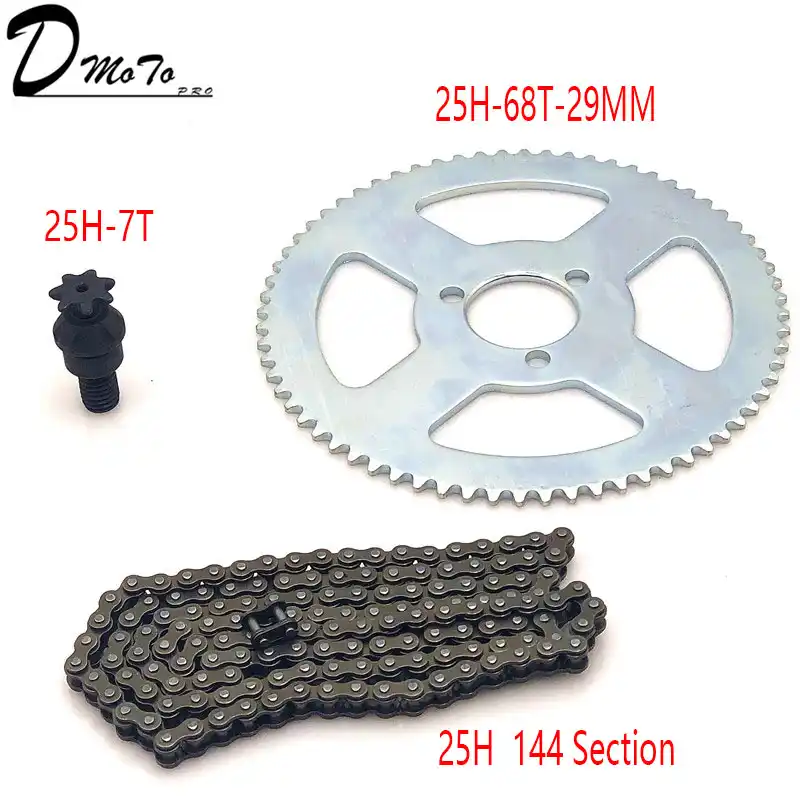 68T Rear Sprocket for 47cc 49cc ATV Quad Mini Chopper Dirt Bike 25H Chain