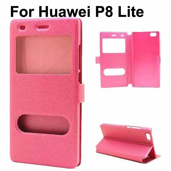 

High Quality PU Leather case for huawei p8 lite,leather protective Cover Case for huawei p8 lite,many color