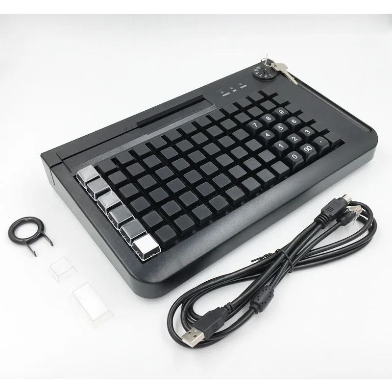 KB78 50/60/76/78 клавиш опционально программируемая клавиатура для POS системы с MSR Дополнительный вход USB+ PS2