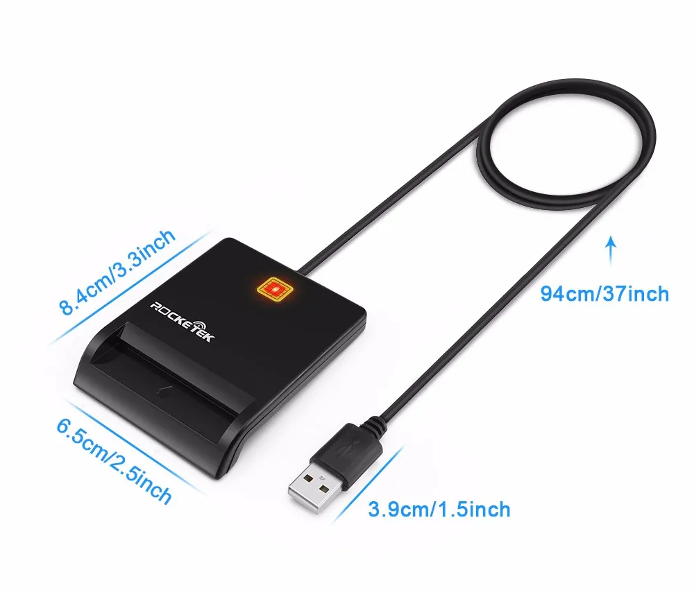 Rocketek USB 2,0 смарт-кардридер CAC ID/банковская карта/sim-карта cloner разъем кардридер адаптер ПК компьютер ноутбук аксессуары