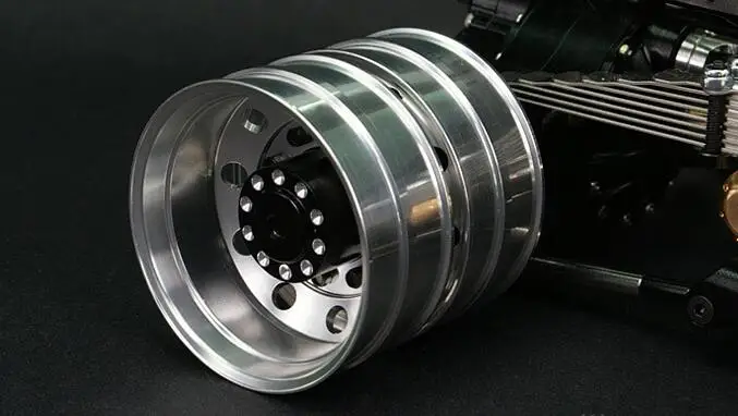 Alloy Wheels Rims 1 16 Scale Rc Tractor Trailer Truck R22 5 Wide Alloy Wheels Rims 1 16 Scale Rc Tractor Trailer Truck R22 5 Wide Narrow Fron Rear Rally Tires 2pcs 70mm X 23mm 20mm Leisu In Parts Accessories From