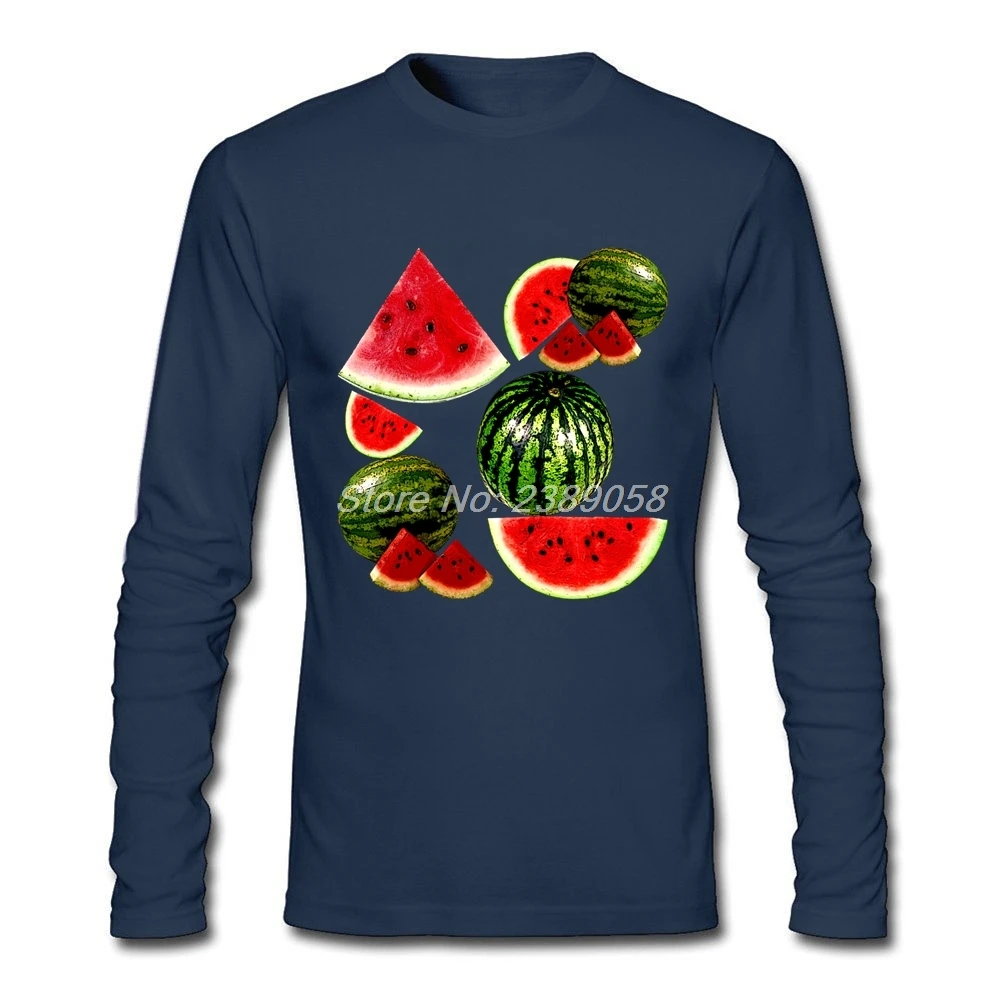 Autumn Winter Men t shirts Long Sleeve Watermelon Popular Printed 3D