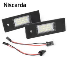 Niscarda 2 шт. светодиодный фонарь для номерного знака белый комплект лампы Canbus без ошибок для BMW 1 6 серии E87 E81 E63 E64 E85 E86 F20 F21