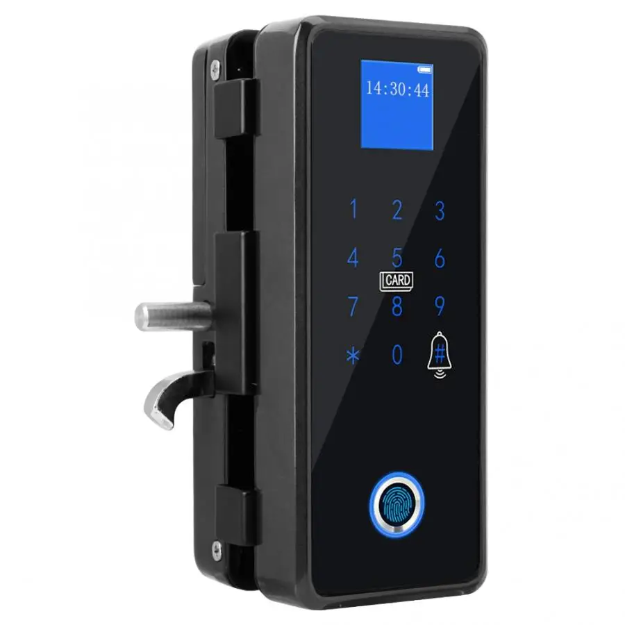Отпечаток пальца пароль IC карта приложение дверной замок электронный цифровой замок безопасности для безрамной стеклянной двери дома гостиницы квартиры