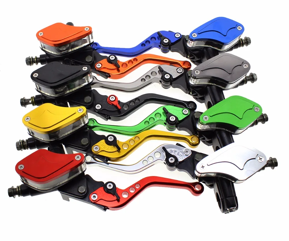 FX CNC Universal Motorcycle Master Cylinder Reservoir Hydraulic Brake Clutch Lever For 50CC-300CC Motorcycle Honda Yamaha Suzuki цена FX CNC Universal Motorcycle Master Cylinder Reservoir Hydraulic Brake Clutch Lever For 50CC-300CC Motorcycle Honda Yamaha Suzuki цены онлайн