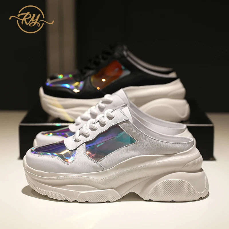 

RY-RELAA women fashion sneakers 2018 Genuine Leather platform sneakers luxury shoes women designers European ins style shoes