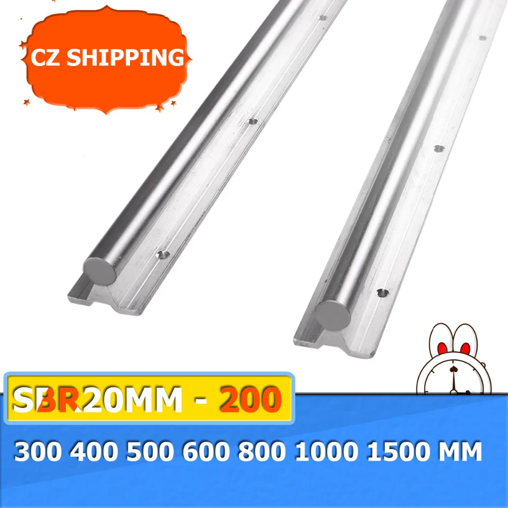 2 قطعة تحمل الخطية المعتمدة السكك الحديدية SBR20mm-200 300 400 500 600 800 1000 1500 مللي متر دليل خطي السكك الحديدية رمح قضيب CNC Rounter