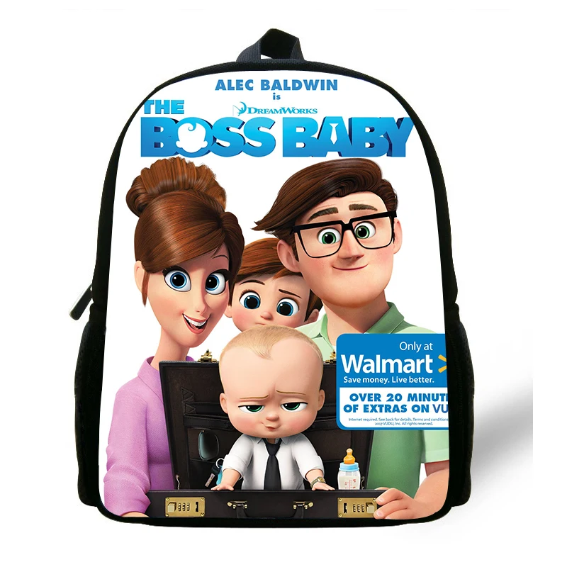 12-дюймовый мультфильм босс ребенка рюкзак с принтом для детей timtemple рюкзак для детей Для мальчиков и девочек дошкольного возраста ребенка детский
