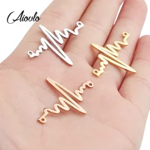 5 шт./лот из нержавеющей стали флэш-Браслет Разъем ЭКГ соединительное звено подвеска Подвески DIY ручной работы Изготовление ювелирных изделий