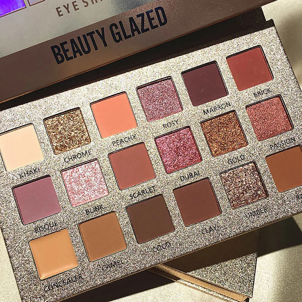 

18 Color Popfeel Eyeshadow Palette Shimmer Glitter Eye Shadow Powder Palette Matte